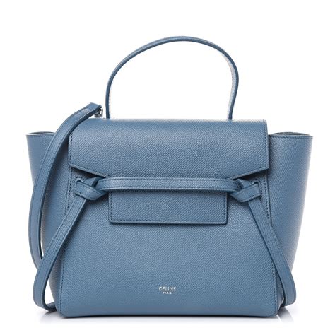 CELINE Baby Grained Calfskin Nano Belt Bag Abyss Blue 